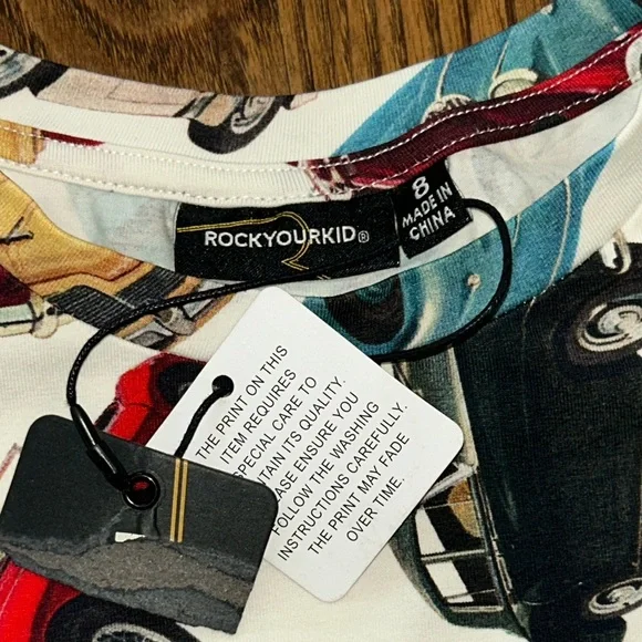 Rock 🎸 🪨 Your Kids Classic Car 🚗 Print Long Sleeve Tee - Picture 4 of 14